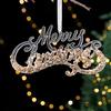 Christmas Acrylic Hanging Ornament Glitter Clear Reindeer Butterfly Pumpkin Carriage Snowflake Dragonfly Ballet Girl Xmas Tree Hanging Ornament