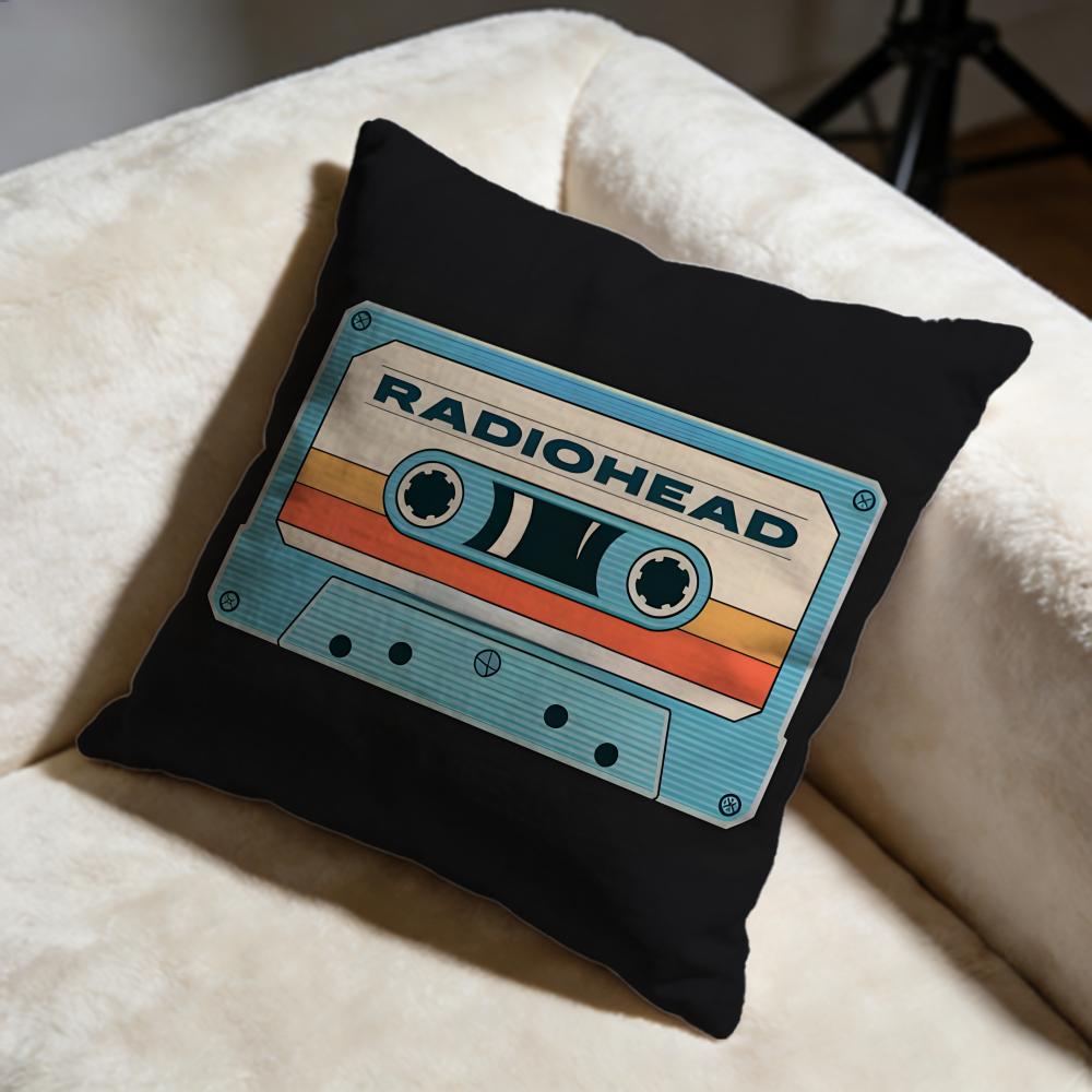 Music Tape Cushion Cover Soft Decorative Pillow Case Suitable for Bedroom Sofa Car Travel Use