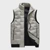 Men's Multi-Pocket Stand-Up Collar Winter Vest, Large & Plus Sizes Available