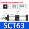 SCT Multiplier Pneumatic Cylinder SCT 50/63/80/100/125 Standard Adjustable Stroke  Multi Position High Thrust