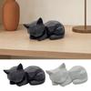 Statua Gatto Addormentato, Carina Statuetta di Gatto per Scrivania Libreria, Decorazione Geometrica Moderna Stampata in 3D Regalo per Amanti dei Gatti