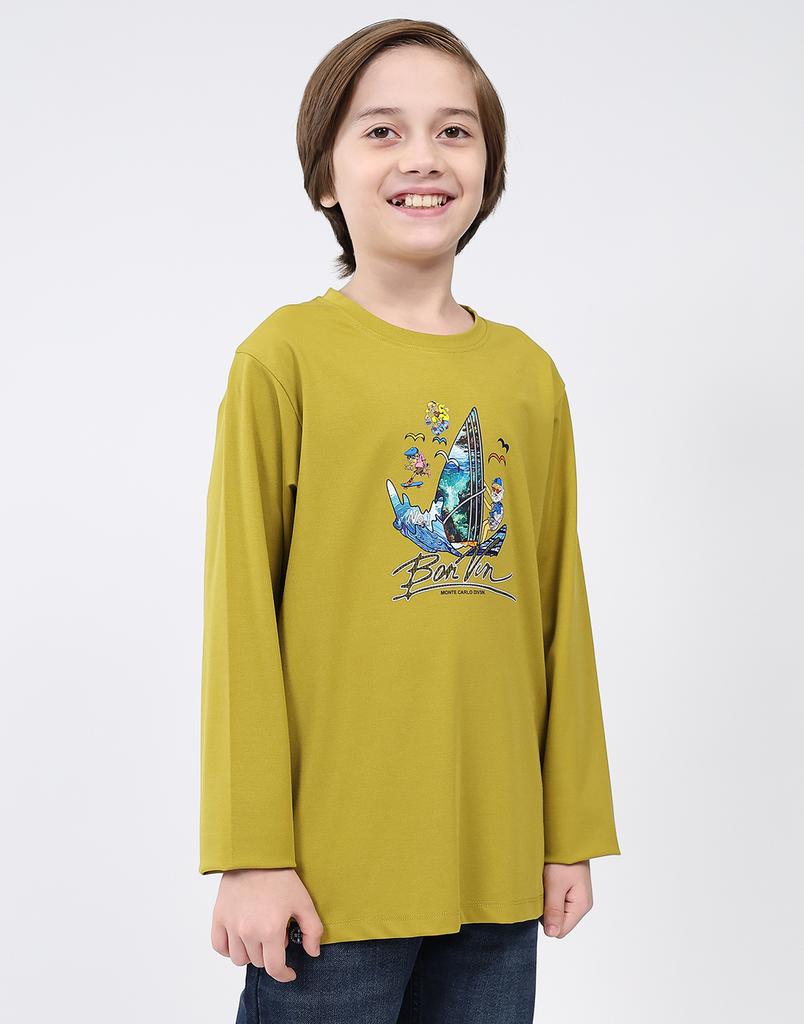 MONTE CARLO Boy's Round Neck Full Sleeve T-Shirt