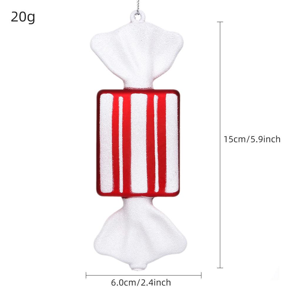 16cm Large Candy Pendant Christmas Decorations Wedding Decorations Red and White Painted Gold Party Decorations Home Decorations