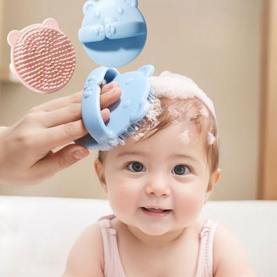 Baby Teddy Bear Bath, Hair Wash, Brush, Children's Scrubbing Tool