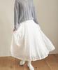 Peullobeu Lace Pleats Skirt_Wt