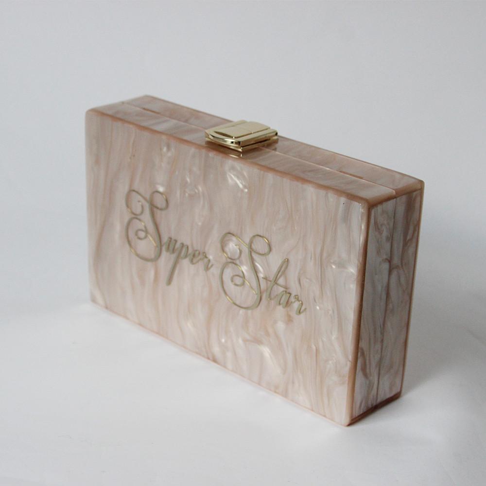 

Новая модная сумочка, модные женские сумки, бежевые акриловые с буквами, роскошная вечерняя сумка для вечеринки, женская свадебная милая винтажная коробка-клатч, кошелек 17.8CM бежевый