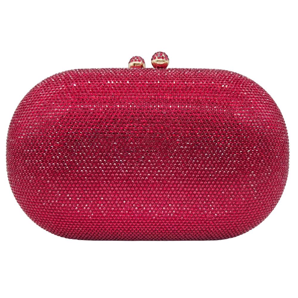 Op Voorraad Strass Avondtasje: Effen Avondtas met Diamanten