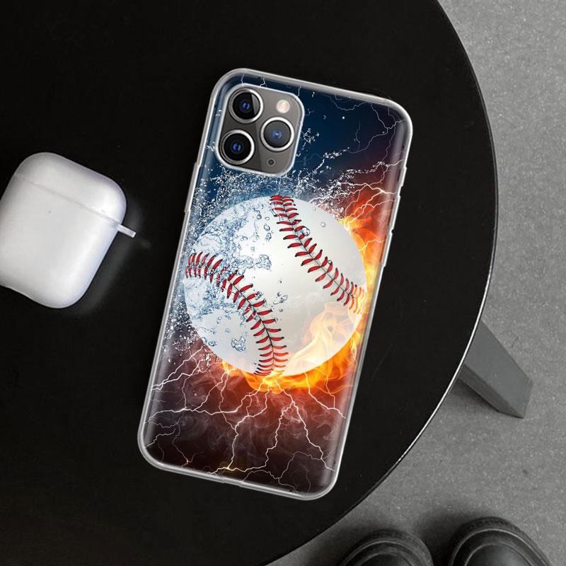 

Baseball Sport Phone Case Cover for iPhone 11 12 13 Mini 14 15 Plus 16 Pro Max 17 Air 7 8 + SE Art Customized Fundas 11 12 13 Mi iPhone 11