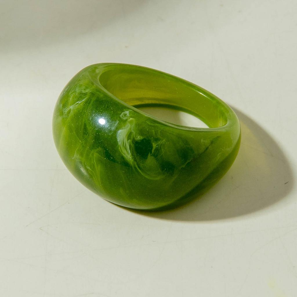 Accessories Geometric Punk Style Retro Ring, Glossy Acrylic Ring Ring Wholesale