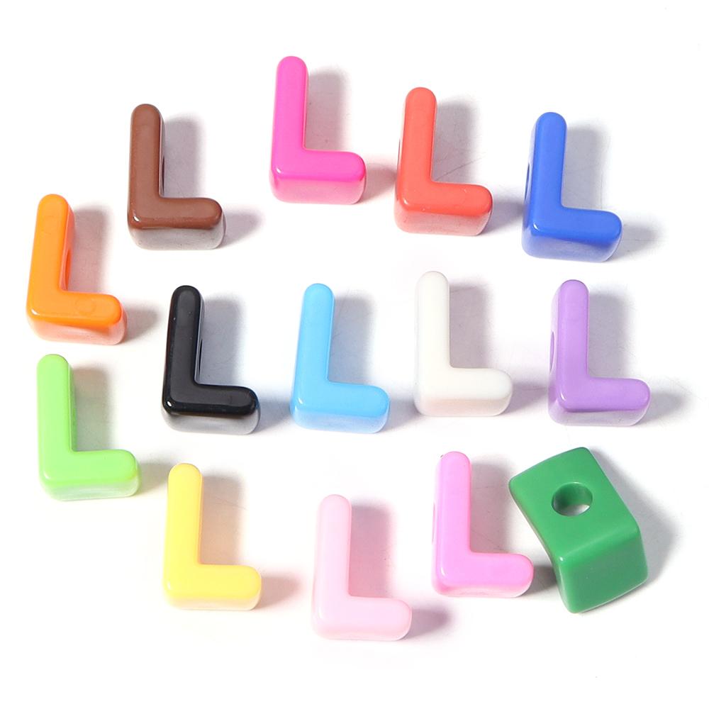 10pcs A-Z Letter Beads Acrylic Alphabet Beads Largr Size Loose Beads  For Jewelry Making DIY Keychain Phone Chain Accessories