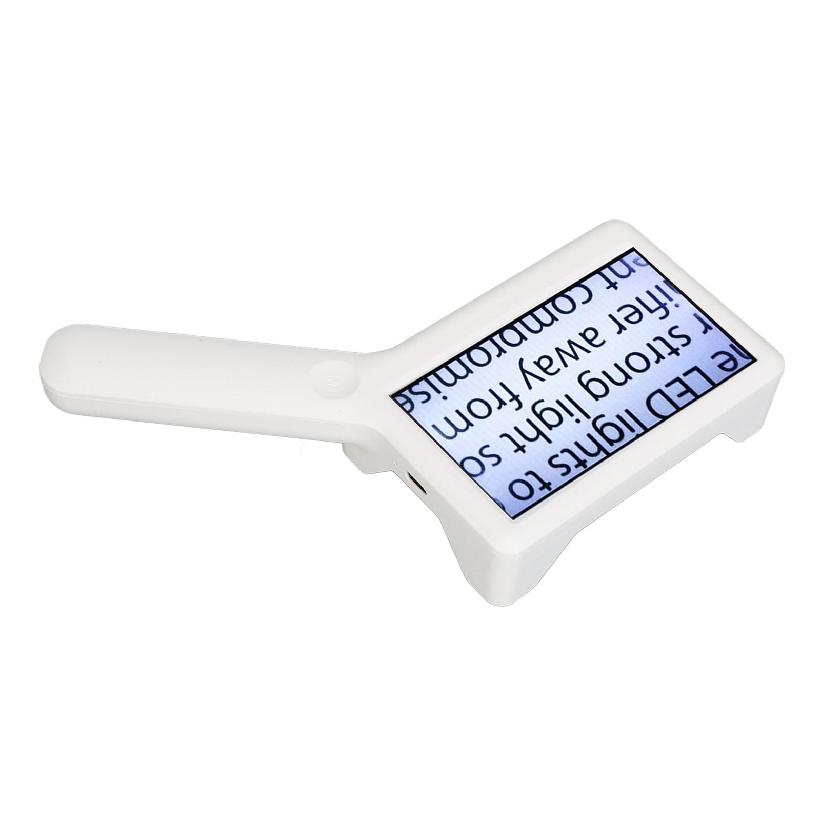 

Handheld Reading Magnifier 3/5/10X 1MP 6 Light Chips USB Rechargeable Seniors Reading Magnifier