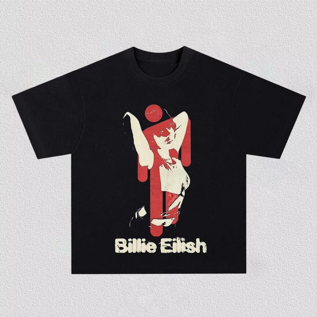 Summer 2026 Bestselling Outdoor Casual Trendy Unisex And Unisex Shortsleeved Tshirt Theme Of American Pop Singer Billie Eilish