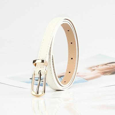 1Pcs 2.4X104Cm Women Belts Pu Leather Simple Metal Buckle Belt Girls Dress Jean Pants Waistband Belts For Lady Luxury Designer Brand