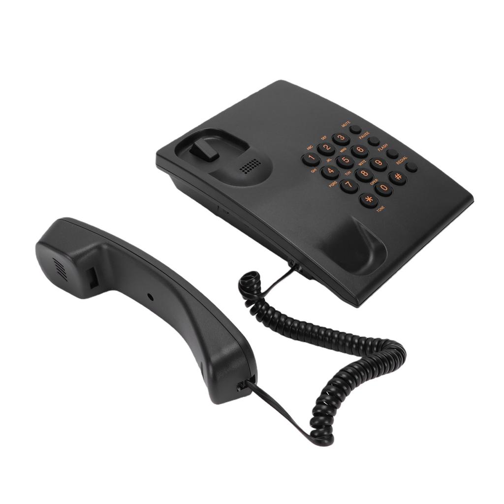 Landline Corded Phone Wall Mount Desk Phone Speakerphone Redial Flash Disconnection Telephone for Hotel Offices