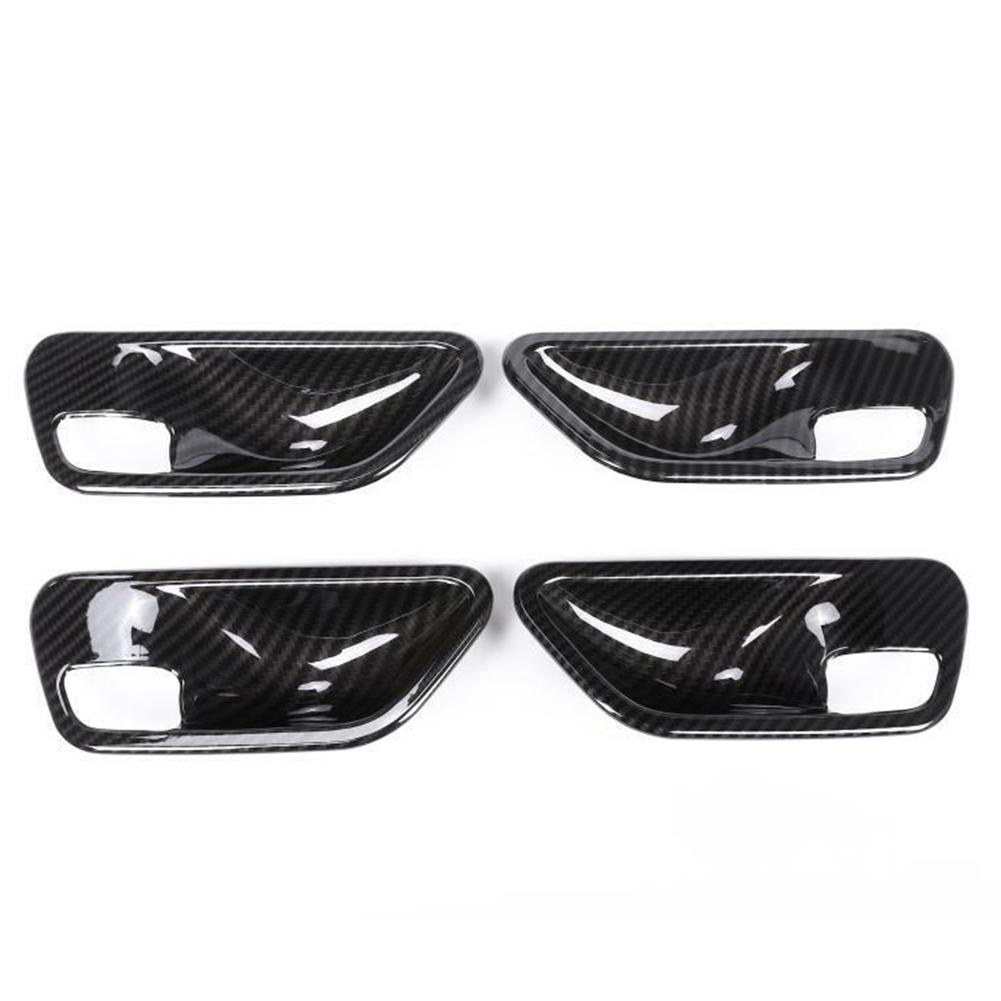 Türgriffschale, 4 Stück, 4 x Kohlefaser-Textur-Look