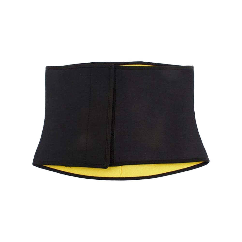 Sports Fitness Waist Support Belt Sweat Waist Trimmer Belt Neoprene Workout Shaping Yoga Body Slimming Band S чёрный