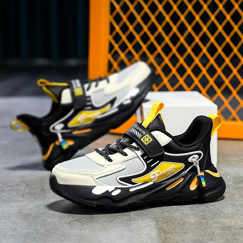

Children Basketball Shoes Trendy Comfortable Outdoor Training Anti Slip Wear-resistant Fashion Running Shoes for Kids Size 28-39 36