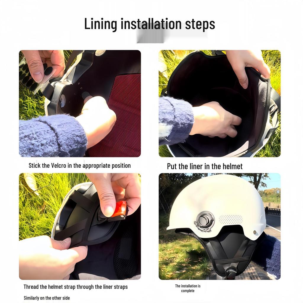 Removable Ear Protection Pads: Thickened, Warm & Windproof Helmet Liner for Electric Vehicles – Newcomer ¥5 Discount!