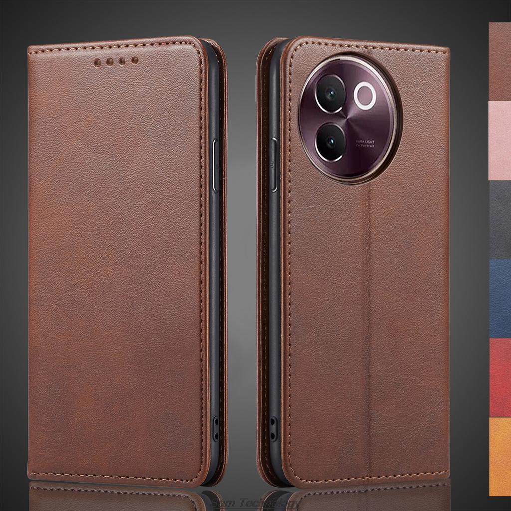 Magnetic attraction Leather Case for Vivo V30e Holster Flip Cover Case Wallet Phone Bags Fundas Coque