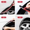 2pcs Carbon Fiber Rubber Car Wheel Eyebrow Universal Protector Trim Fender Flare Extension Arches For Cars Mud Flap Splash Guards
