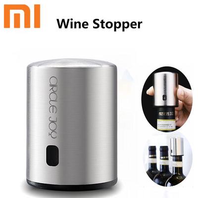 Youpin inteligente rolha de vinho de aço inoxidável vácuo memória rolha de vinho elétrica rolhas de vinho corrente marca-círculo alegria