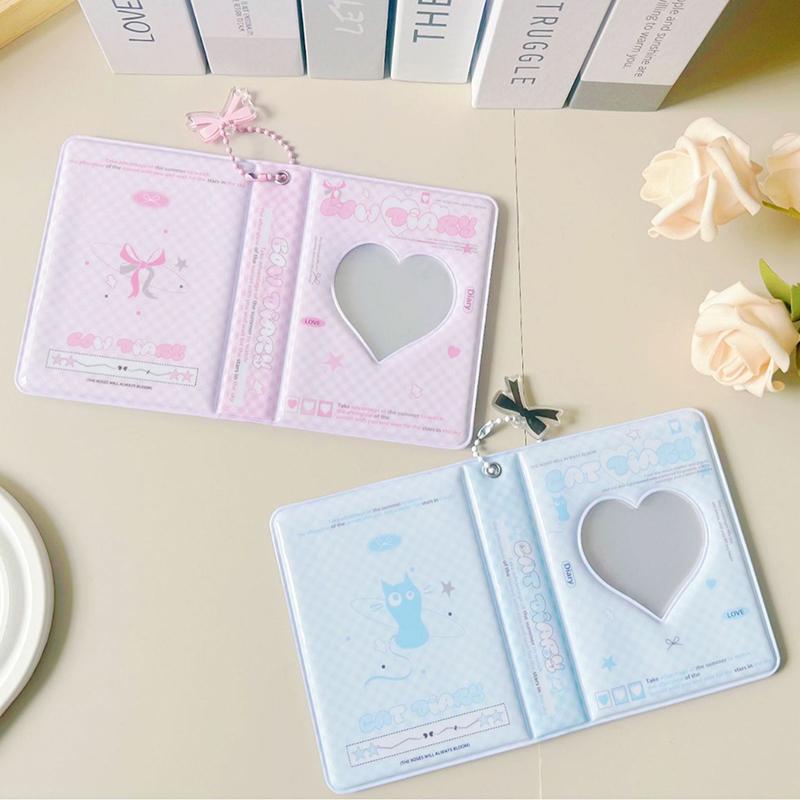 1Pc Cute Bow Photo Album 3 Inch Love Heart Hollow Picture Storage Case Kpop Card Binder Name Card Book Photocard Holder