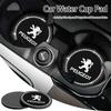 2Pcs Car Water Cup Pad Rubber Coaster Interior Accessories For Peugeot 408 308 5008 208 2008 3008 Landtrek Rifter 508 Valve cap