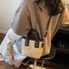 Small Square Crossbody Bag For Women Trendy Versatile Bucket Handheld Bag Color Blocked Shoulder Bag