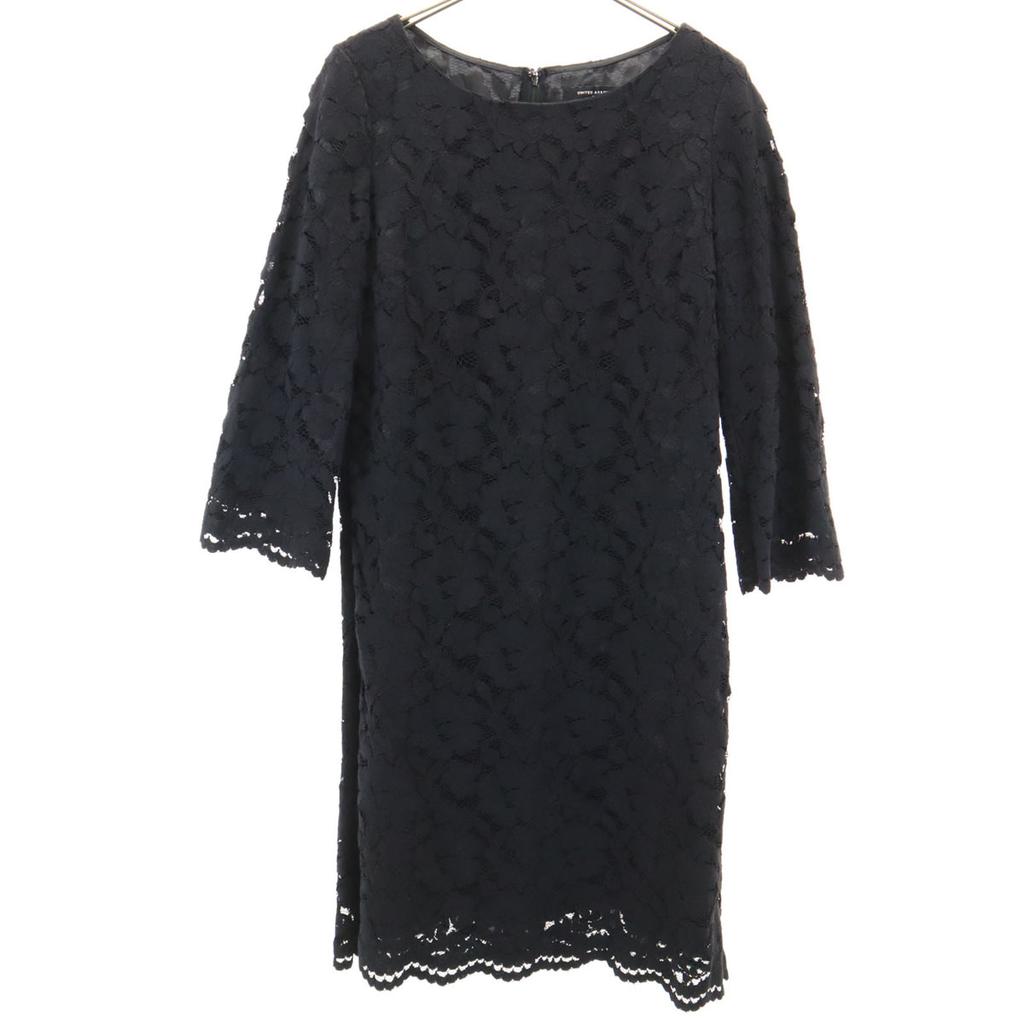 UNITED ARROWS Made In Japan Total Race Long Sleeve Knee-length Dress 40 Women Used