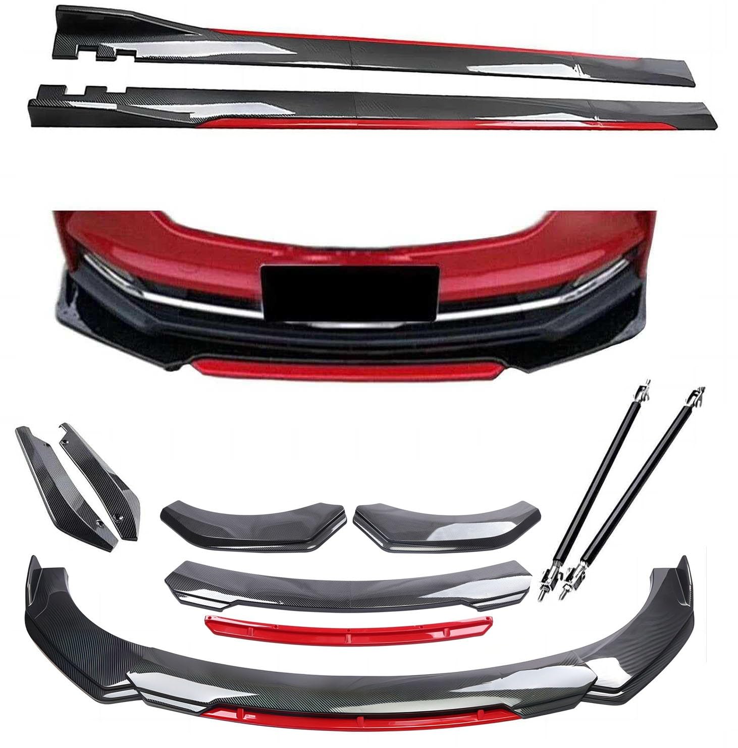 

Honda Odyssey RC1 RC2 RC1 RC2 ODYSSEY Применимый спойлер бампера Передний бампер Спойлер-губа Carbon 4 Split Type Боковая юбка Задний спойлер Спортивный стиль