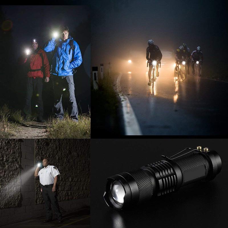 7W Fahrradlicht Q5 3-Modus LED Fahrrad-Frontlampe Taschenlampe Wasserdicht IPX6 Zoom Taschenlampe Aluminiumlegierung Fahrradzubehör