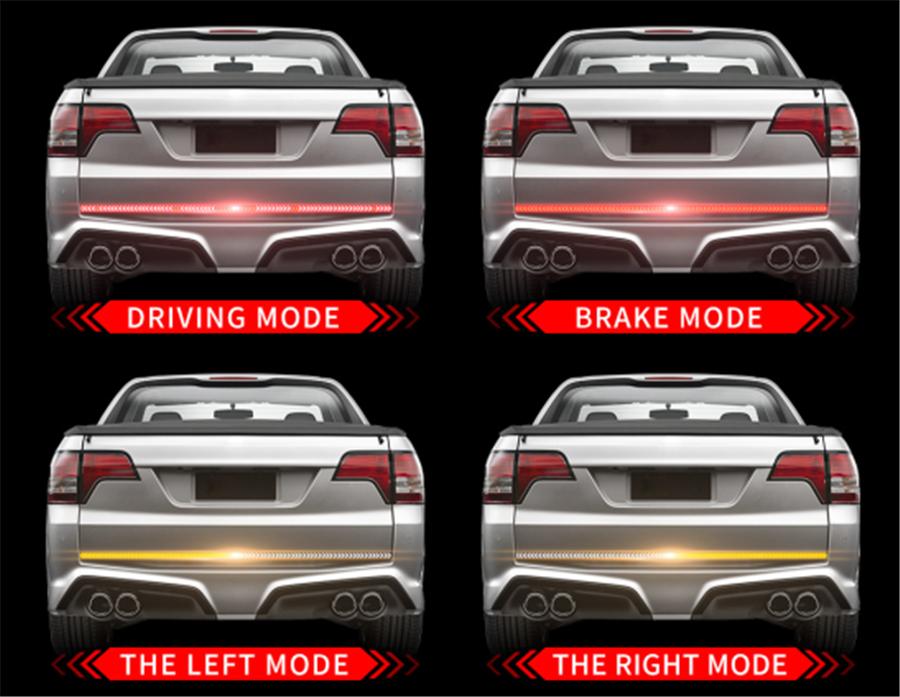 

40 Светодиодная лента на задний борт пикапов, 2 цвета, указатель поворота, стоп-сигнал, лампа для движения