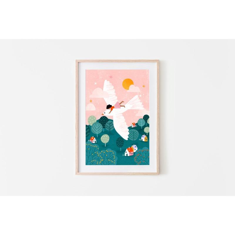 1pc Children's Day Art Poster Colorful Children's Animals Nature Landscape Botanical Illustration Children's Room Nursery Decor