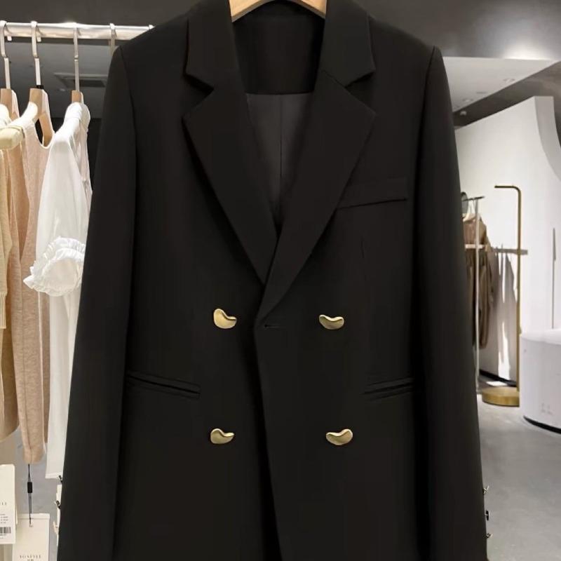 Versatile and Fashionable Korean Style Loose Grey Suit Jacket, Perfect for Autumn with British Trendiness