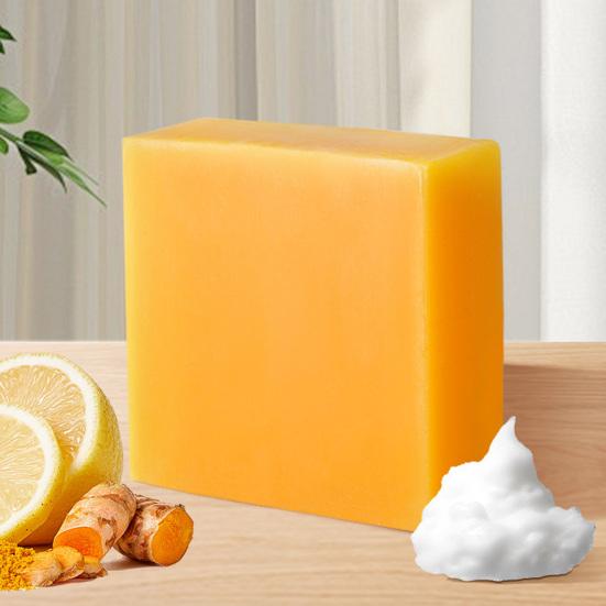 Natural Turmeric Soap Bar for Face And Body Turmeric Skin Brightening Soap with Vitamin C To Cleanses Soothing Hydrating Skin