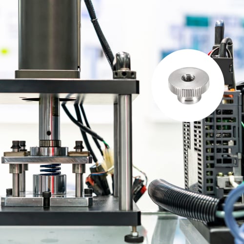 METALLIXITY Knurled Thumb Nuts, M6 X 20 X 12 Mm, 2 Pieces, 304 Stainless Steel, Round Bar Manual Adjustment Nuts for Home Building Hardware Fasteners