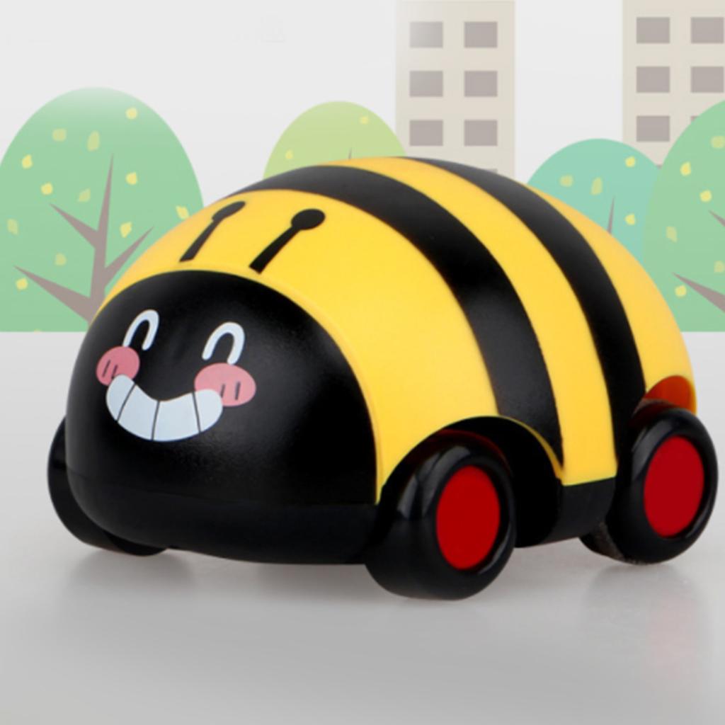 Kids Pull Back Vehicle Cartoon Look Drop Resistant Plastic Educational Interactive Pull Back Car