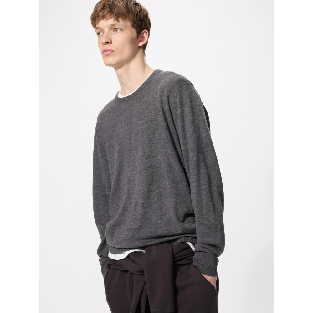 

Свитер с круглым вырезом Uniqlo Merino 07 GRAY/MEN S