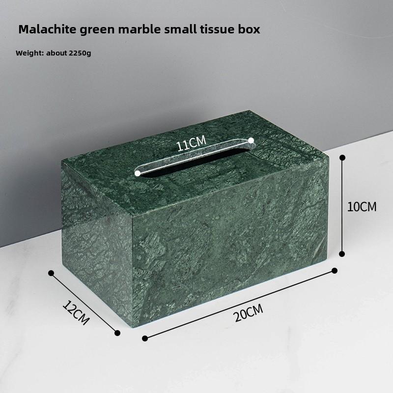 Creative Marble Rectangular Tissue Box Home Living Room Dining Table Extractable Tissue Box Modern Hotel Store Tissue Box Decor