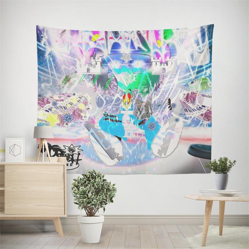 Aertemisi Icedancer Bladee Tapestry Wall Hanging Art for Bedroom Living Room Decor College Dorm Party Backdrop Home Decoration 100X70CM