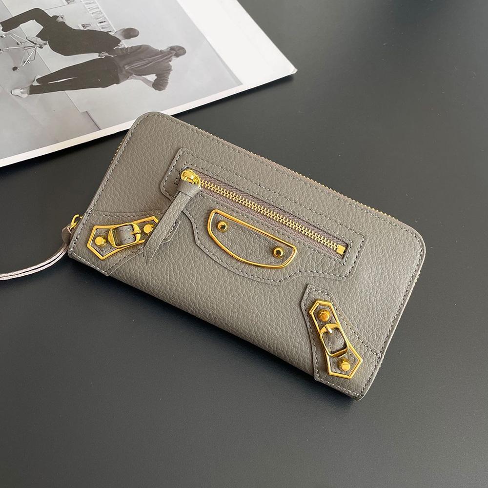 Retro Echtes Leder Damen Geldbörsen Luxus Markenstil Motorrad Lange Geldbörse Ohne Logo Hohe Kapazität Nieten Clutch Tasche Geldbörse