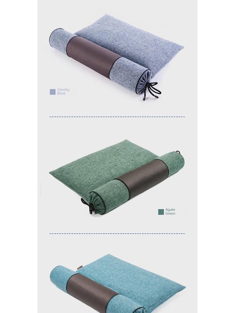 Cervical Pillow for Vertebra Support: Buckwheat & Cassia Seed Sleep Aid, Curvature Corrector Round Pillow