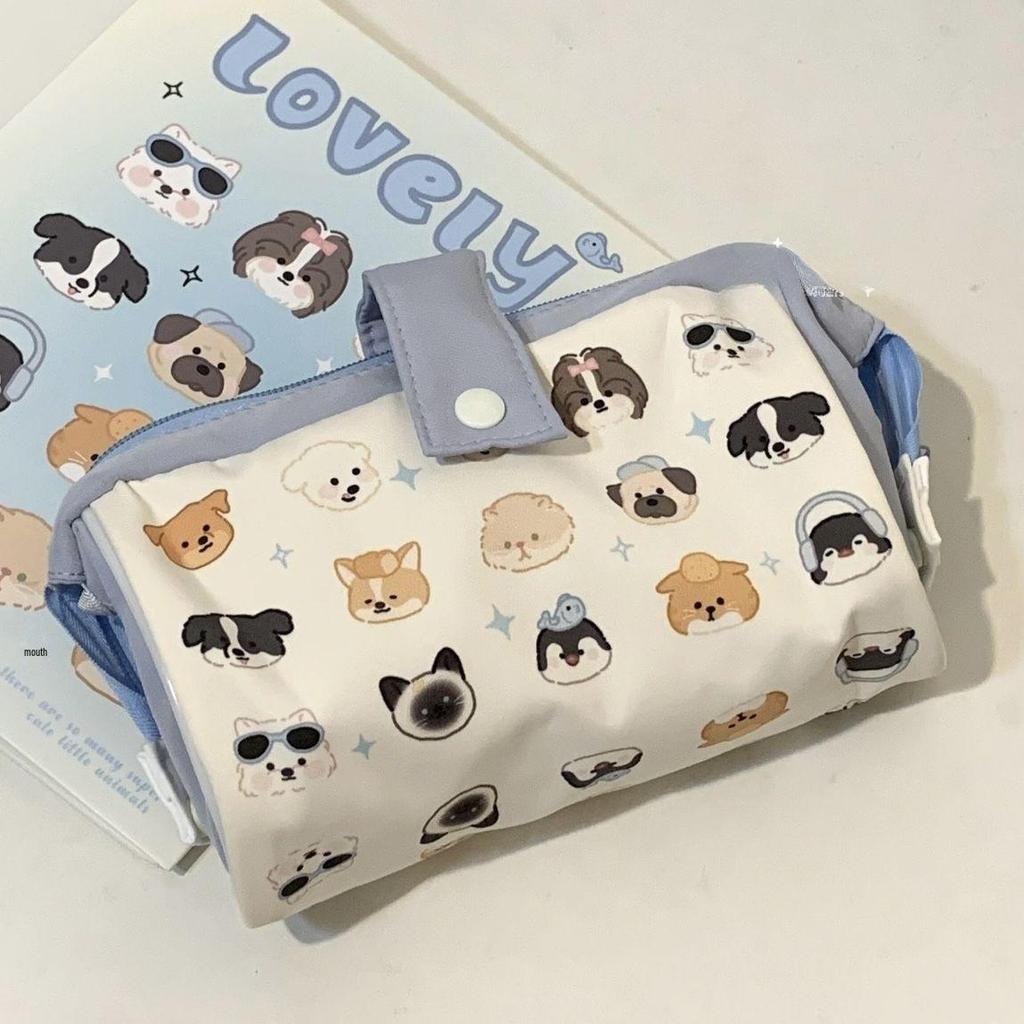 Japanese Style Cute Puppy Pencil Case - Large Capacity Student Stationery Pouch