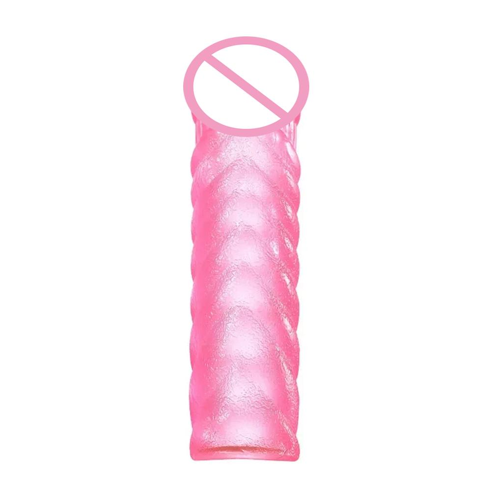Penis-Verlängerungshülse Wiederverwendbar Silikon Mit Noppen Kondom Sexspielzeug Männer Dildo Penis-Kondome G-Punkt-Stimulation Verzögerung Ejakulation