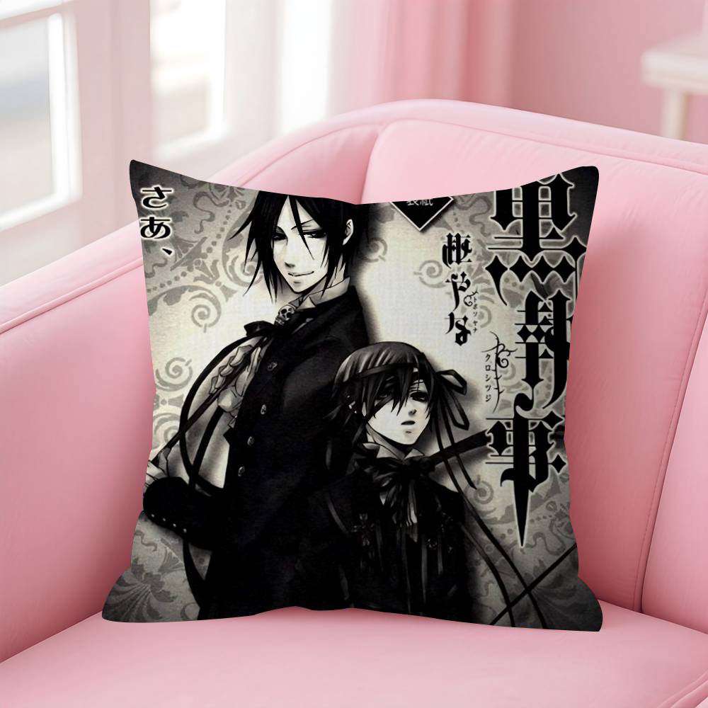 Anime Black Butler horror   Cushion Cover Inches Farmhouse Decor Home Throw Pillow Covers for Couch Decorations