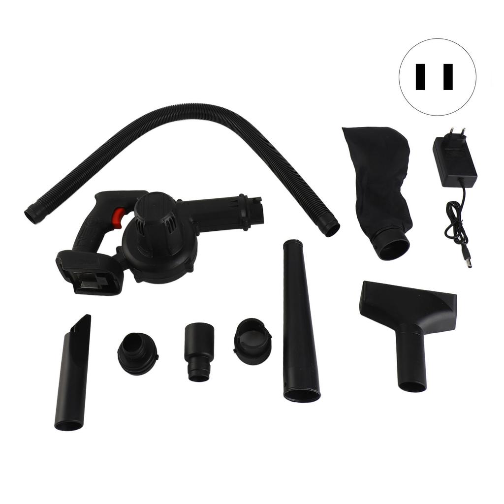 Suflător de frunze fără fir cu baterie și încărcător Putere mare Electric Curățător de frunze Aspirator Furtun și duză