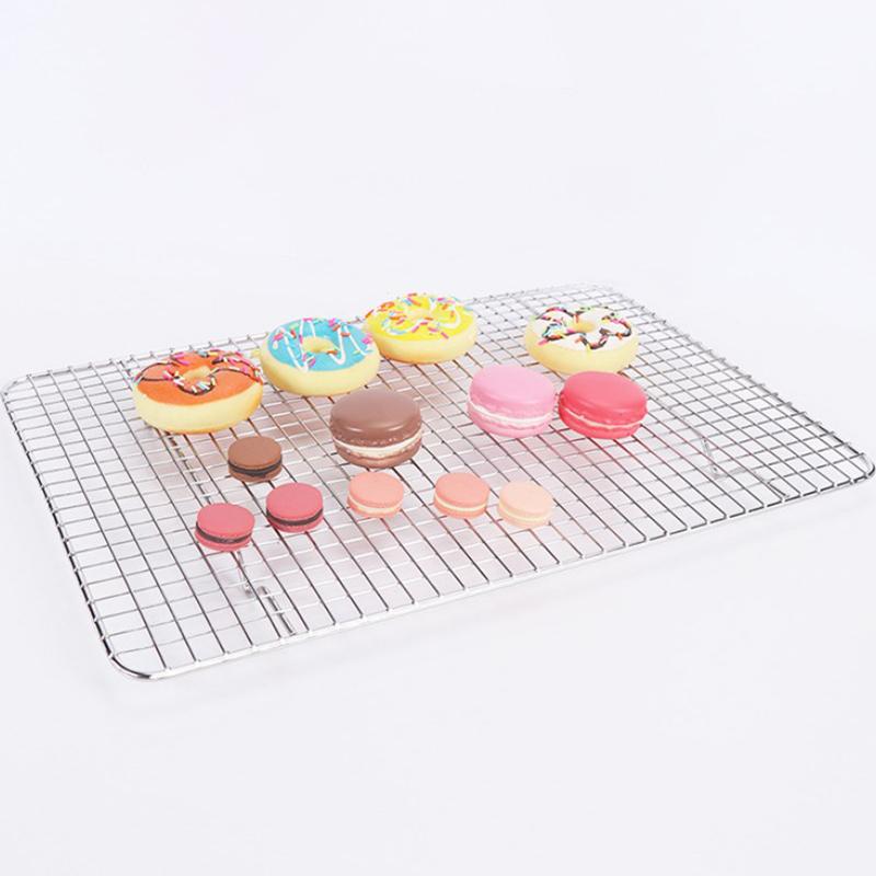 Edelstahl BBQ Brot Kuchen Kühlregal Abtropfgestell Kühlgitter Backform Haushaltsbackwerkzeuge Küchenzubehör
