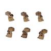 6 Pcs Guitar Tuning Pegs 3L3R Metal Bronze Heavy Internal Gear Electric Guitar Machine Heads Tuning Key