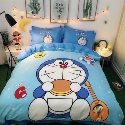 Set camera da letto gatto robotico blu, Regalo per bambini Adolescenti adulto Microfibra letto matrimoniale 2/3 pezzi Copripiumino con cerniera Decorazione stanza