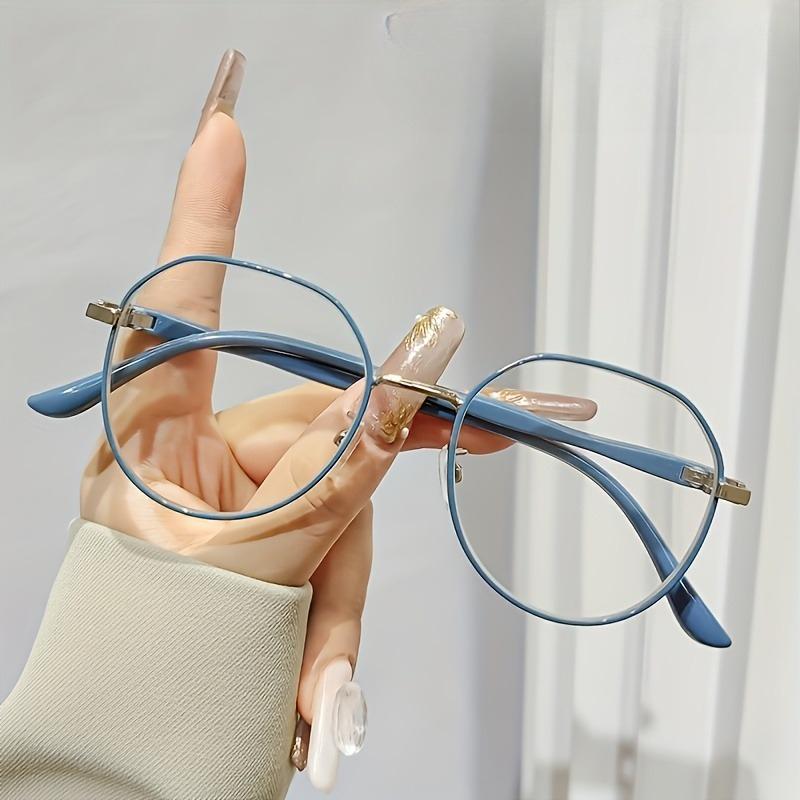 +100~+400 Simple Classic Round Metal Frame Women'S Reading Glasses Suitable for Daily Reading and Wear Glasses